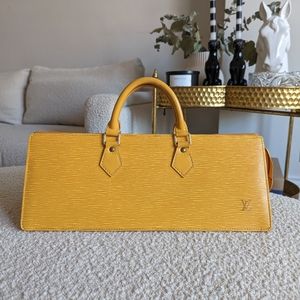 LOUIS VUITTON yellow epi triangle bag